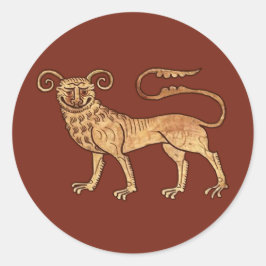 Pegatina Redonda Derpy Manticore