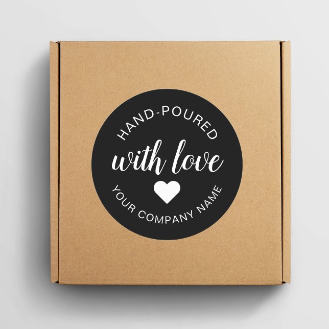 Pegatina Redonda "Derramado a mano" con velas de amor (Subido por el creador)