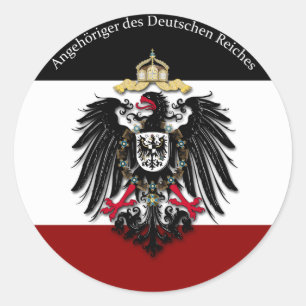 Pegatina Redonda DES Deutschen Reiches de Angehöriger