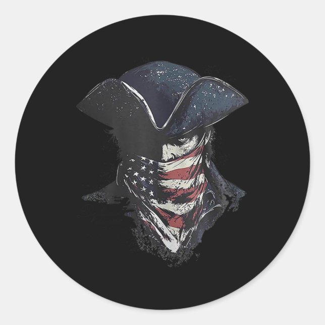 Pegatina Redonda Desafiante desde 1776 1 (Anverso)