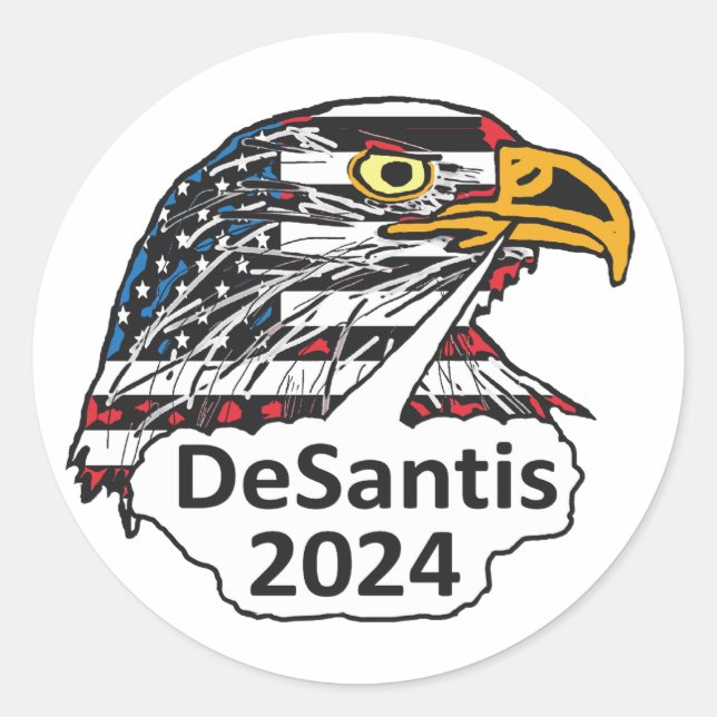 Pegatina Redonda DeSantis 2024 (Anverso)