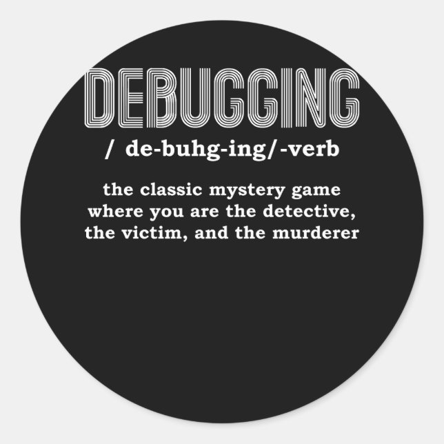 Pegatina Redonda Desarrollador de programadores Ingeniero de softwa (Anverso)