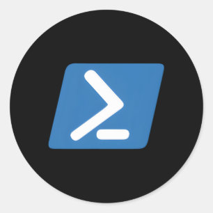 Pegatina Redonda Desarrollo de código Powershell