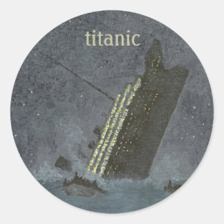 Pegatina Redonda Desastre marítimo Shipwreck Titanic