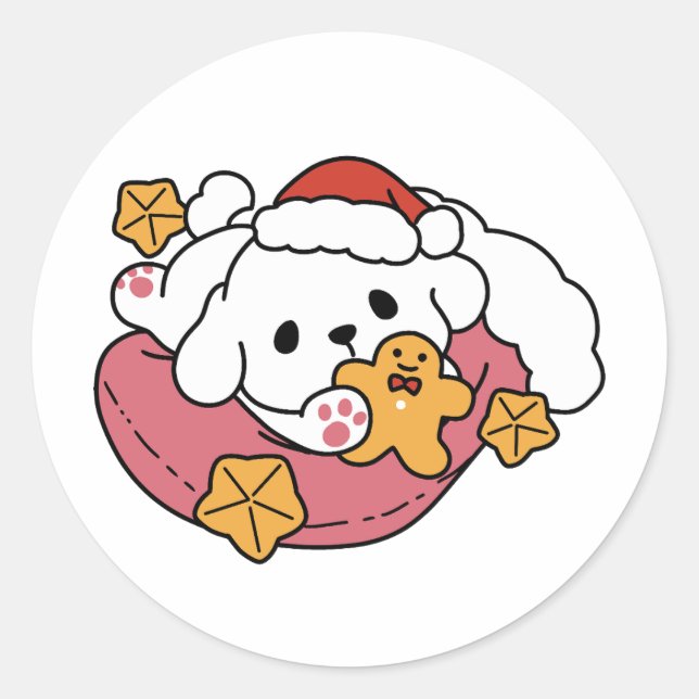 Pegatina Redonda Desata el aplauso de las vacaciones - Navidades de (Anverso)