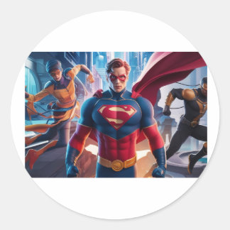 Pegatina Redonda ¡Desate Tu Superhéroe interno! 💥 #SuperHero #Powe