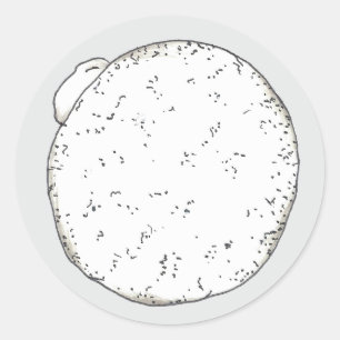 Pegatina Redonda Desayuno Donut Doughnut relleno de crema en polvo