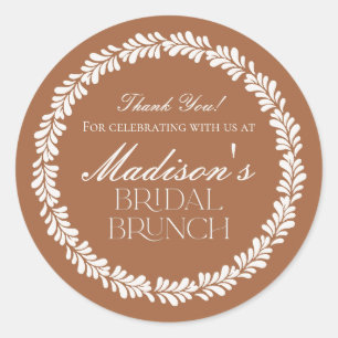 Pegatina Redonda Desayuno nupcial de fiesta española con baldosas d