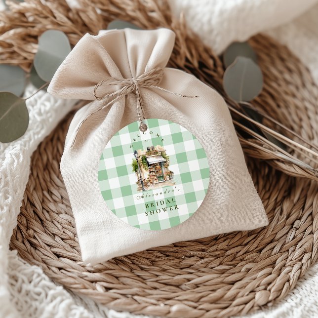 Pegatina Redonda Desayuno Nupcial en el Café Verde Francés (Subido por el creador)