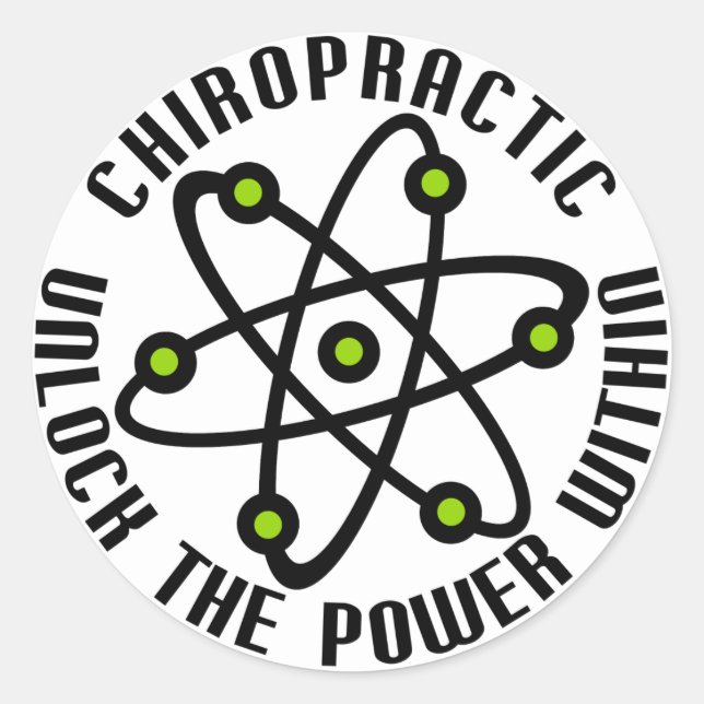 Pegatina Redonda Desbloquear la alimentación interna (Anverso)