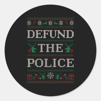 Pegatina Redonda Descartar La Fea Brutalidad Policial