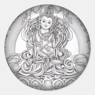 Pegatina Redonda Descolórese para ennegrecerse alrededor de los