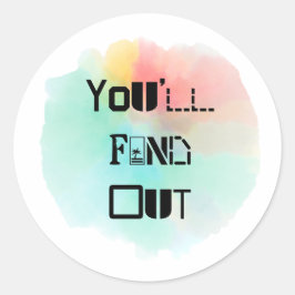 Pegatina Redonda Descubrirás Splash