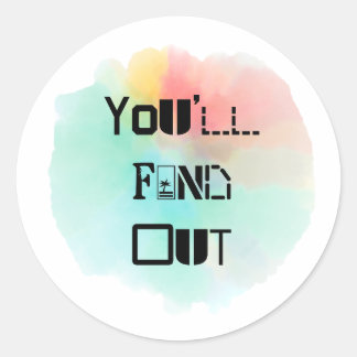 Pegatina Redonda Descubrirás Splash