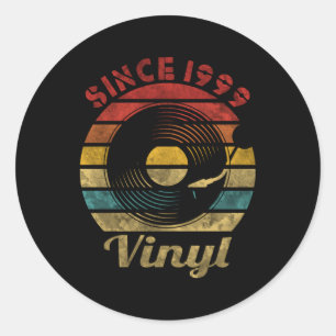 Pegatina Redonda Desde 1999 Vinyl Record Collector Music