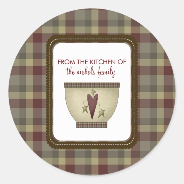 Pegatina Redonda Desde La Cocina De Los Pegatinas (Anverso)