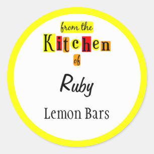 Pegatina Redonda Desde la Cocina de Red Yellow Custom Stickers