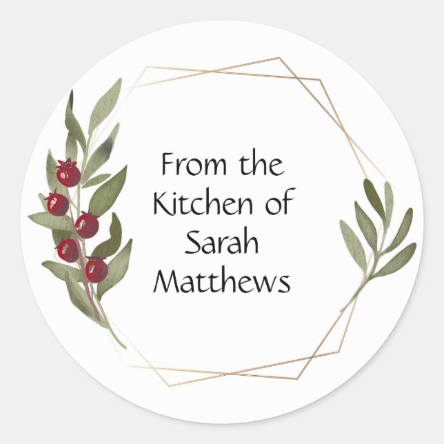 Pegatina Redonda Desde la cocina de stickers (Anverso)