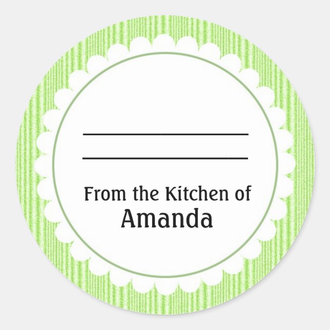 Pegatina Redonda Desde la cocina del Pegatina, hecha por ti con eti (Anverso)