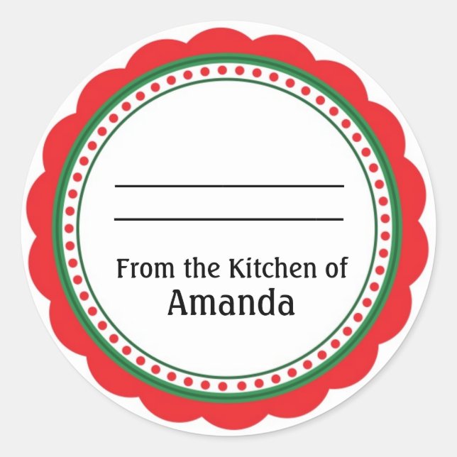 Pegatina Redonda Desde la cocina del Pegatina, hecha por ti con eti (Anverso)