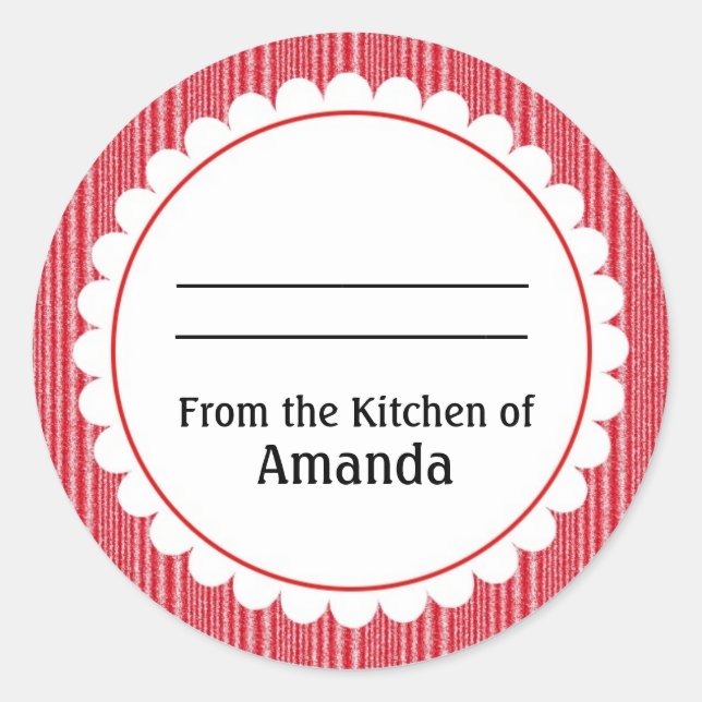 Pegatina Redonda Desde la cocina del Pegatina, hecha por ti con eti (Anverso)