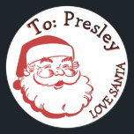 PEGATINA REDONDA DESDE SANTA CHRISTMAS PRESENTE ETIQUETAS ETIQUETAS<br><div class="desc">DESDE SANTA CHRISTMAS PRESENTE ETIQUETAS ETIQUETAS DE REGALO</div>
