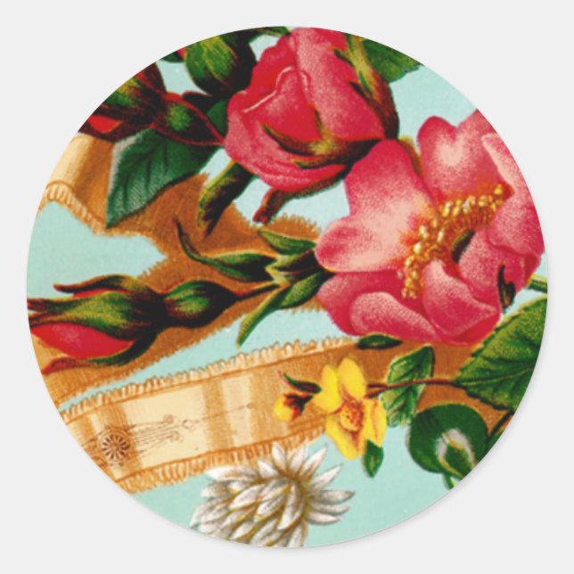 Pegatina Redonda Deseándote Navidades felices (Anverso)