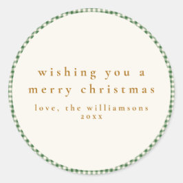 Pegatina Redonda Deseos de los Navidades de los Personalizados de G