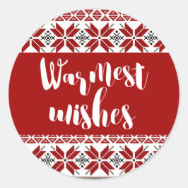 Pegatina Redonda Deseos más cálidos Patrón de Islas Justas