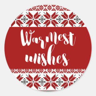 Pegatina Redonda Deseos más cálidos Patrón de Islas Justas