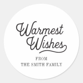 Pegatina Redonda Deseos más cálidos Vacaciones clásicas y modernas