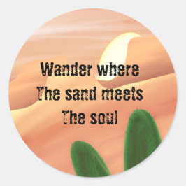 Pegatina Redonda Desert Soul Wanderer