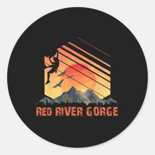 Pegatina Redonda Desfiladero del Río Rojo - Escalada en roca Escala