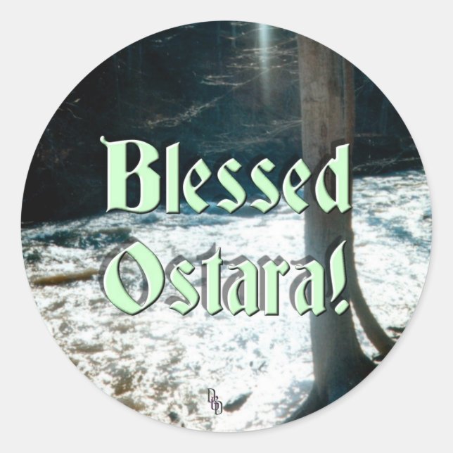 Pegatina Redonda Deshielo de primavera (Anverso)