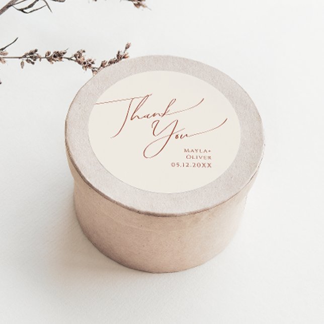 Pegatina Redonda Desierto caprichoso | Beige Gracias Favor De La Bo (Subido por el creador)