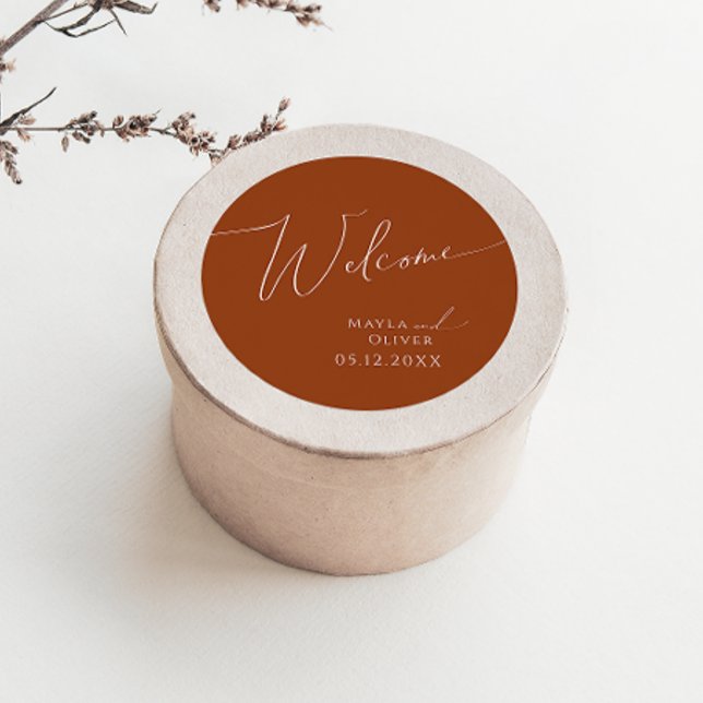 Pegatina Redonda Desierto caprichoso | Bienvenida de Terracotta Bod (Subido por el creador)