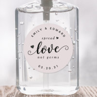 Desinfectante de manos para regalo de boda rústica