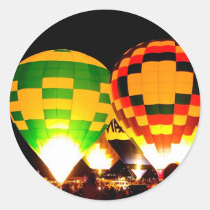 Pegatina Redonda Deslumbramiento de globo