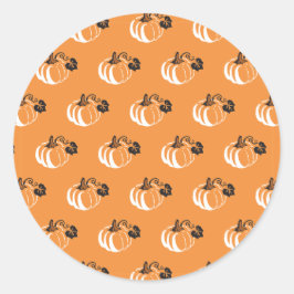 Pegatina Redonda Deslumbramiento del parche de calabaza: Calabaza c