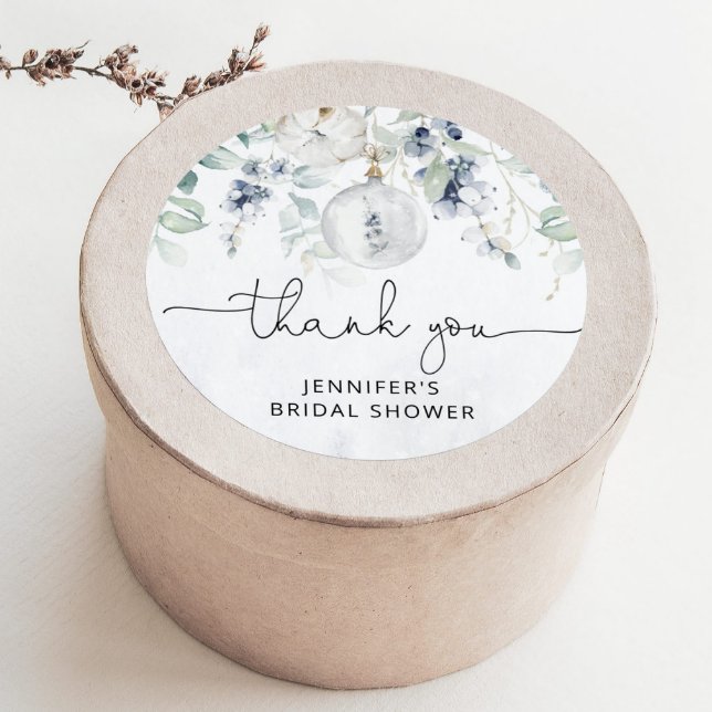 Pegatina Redonda Despedida de soltera con eucalipto de invierno (Subido por el creador)