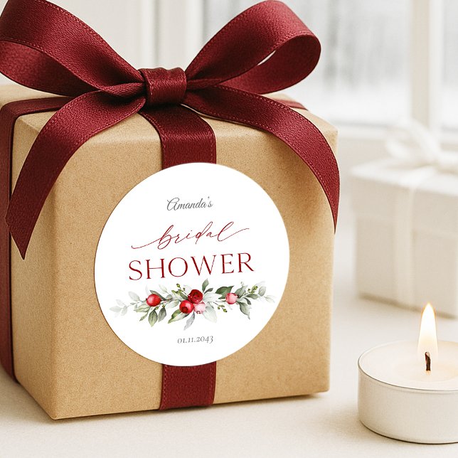 Pegatina Redonda Despedida de soltera de Bayas de Invierno (Subido por el creador)