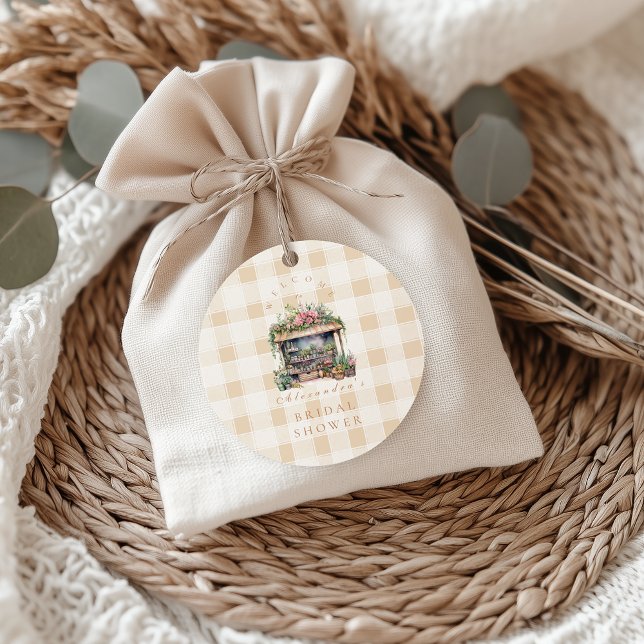 Pegatina Redonda Despedida de Soltera de Ella Está Fuera del Mercad (Subido por el creador)