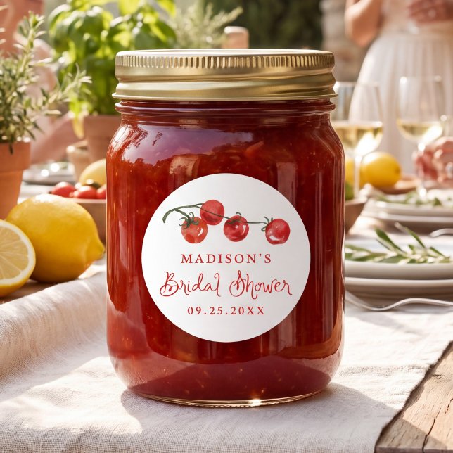 Pegatina Redonda Despedida de soltera de Tomate Fresco de la Vid (Subido por el creador)