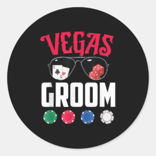 Pegatina Redonda Despedida de soltera de Vegas Novia Prometida Comp