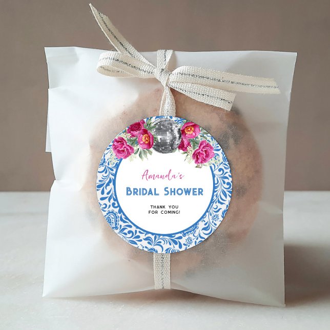 Pegatina Redonda Despedida de Soltera Disco Mamma Mia Reina del Bai (Subido por el creador)