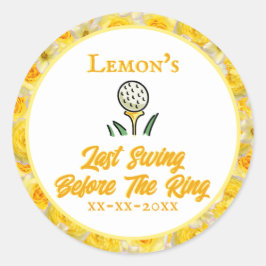 Pegatina Redonda Despedida de Soltera, Fiesta de Despedida de Solte