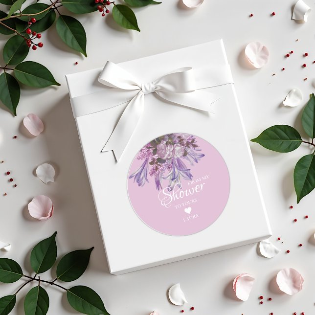 Pegatina Redonda Despedida de Soltera Floral (Subido por el creador)