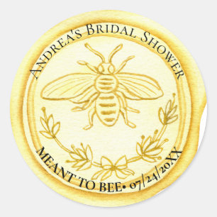 Pegatina Redonda Despedida de soltera Meant to Bee
