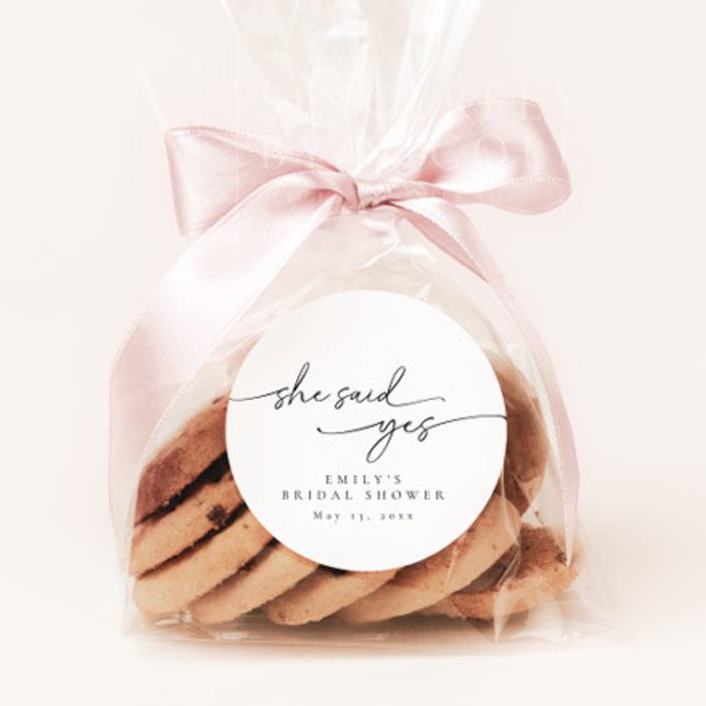 Pegatina Redonda Despedida de Soltera Personalizada Elegante y Mini (Subido por el creador)