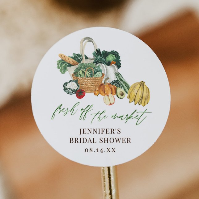 Pegatina Redonda Despedida de soltera: recién salida del mercado (Subido por el creador)